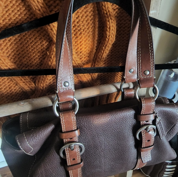 Coach Brown Leather Chelsea Satchel Handbag Purse - Picture 3 of 5